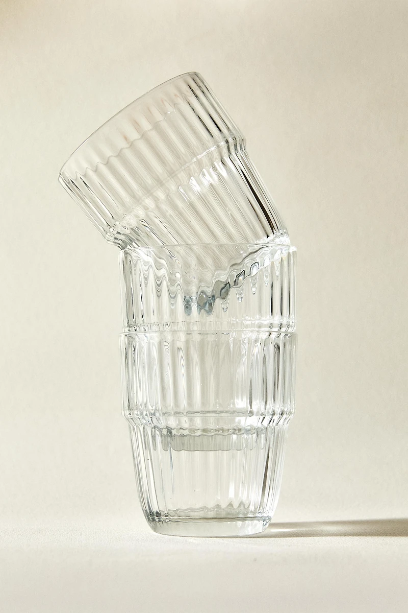 RAISED DESIGN GLASS TUMBLER