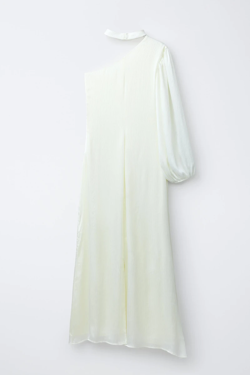 ASYMMETRIC SATIN EFFECT DRESS