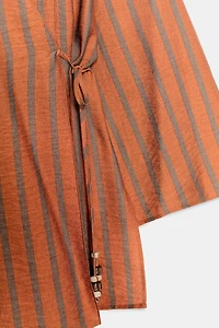 STRIPED WRAP JACKET