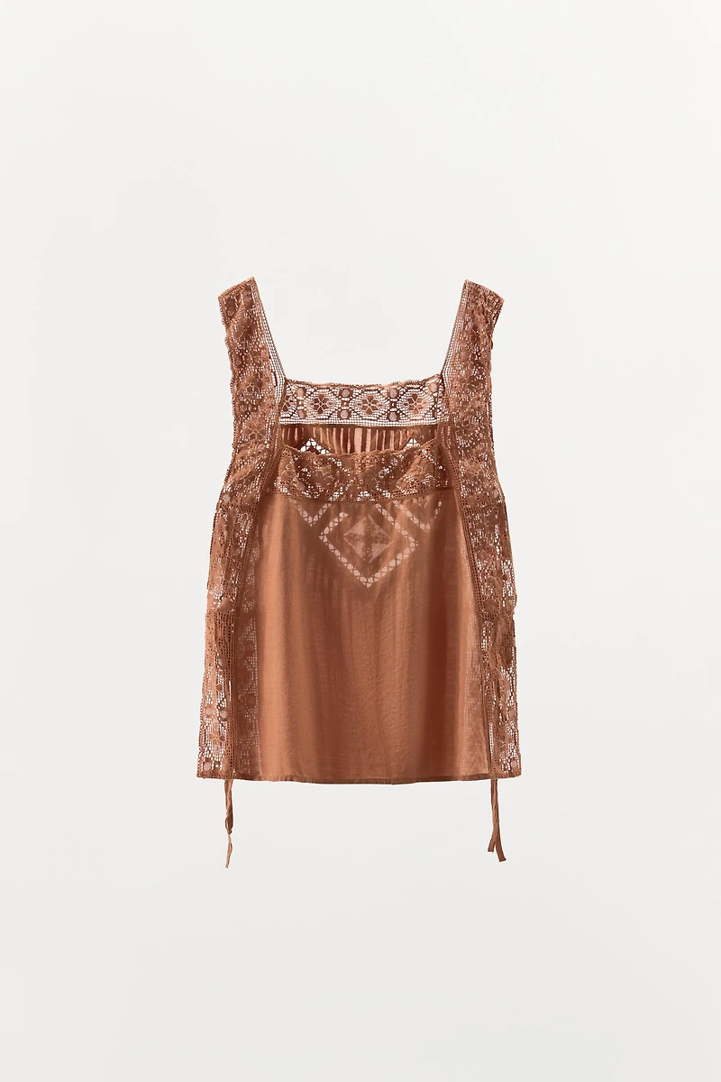 TOP DENTELLE LOSANGES ÉDITION LIMITÉE
