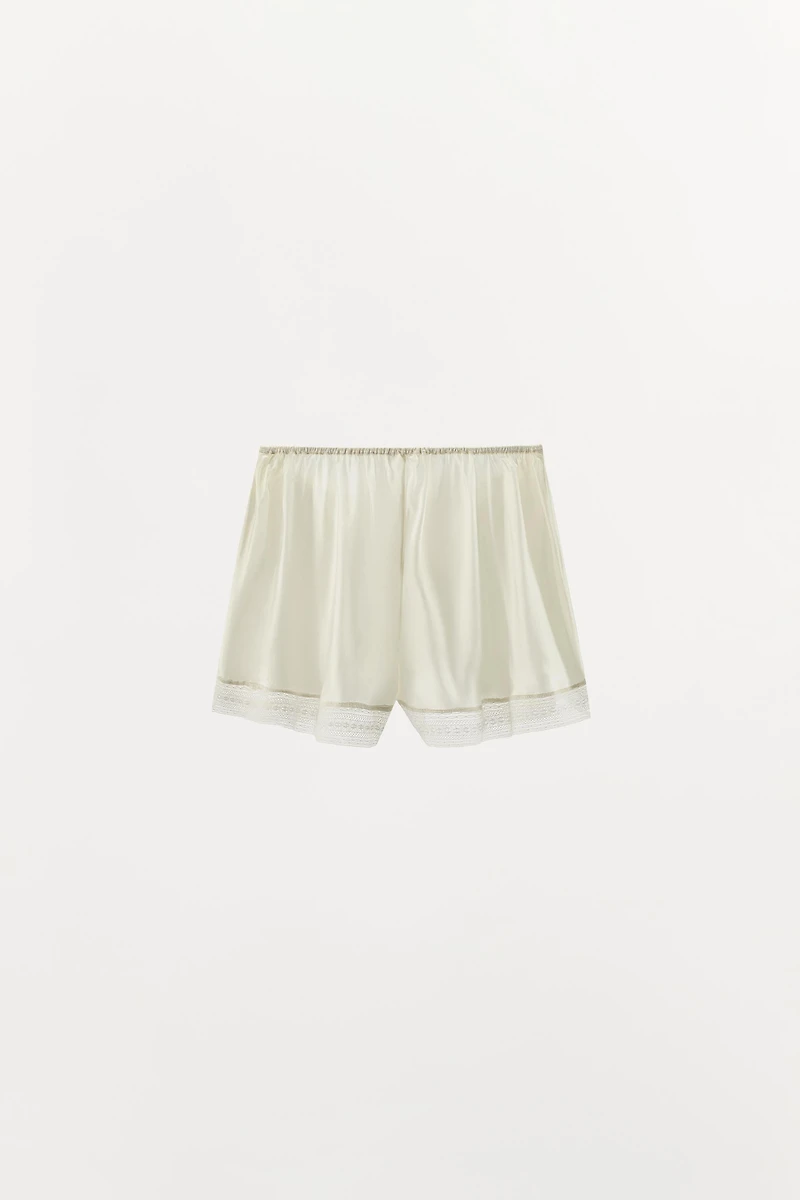 LACE SILK SHORTS