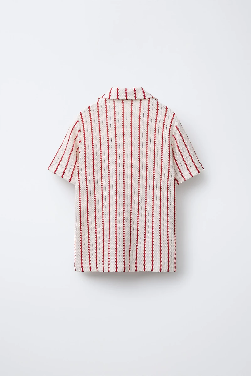 STRIPED KNIT SHIRT