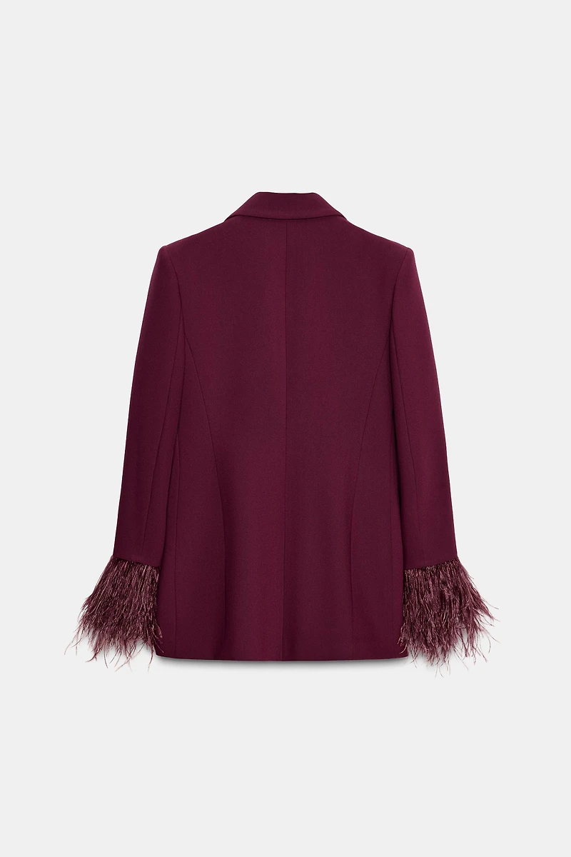 FEATHER CUFF BLAZER