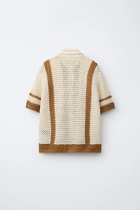 CROCHET KNIT SHIRT