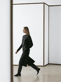 Oversize wool blend knit sweater