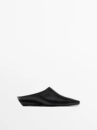 Mules à talon compensé