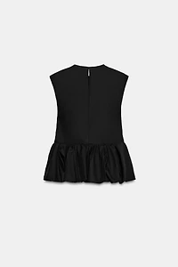 ZW COLLECTION SLEEVELESS PEPLUM TOP