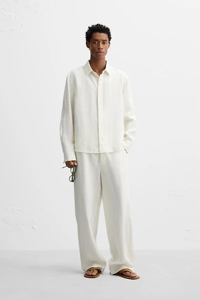 PANTALON COUPE DÉCONTRACTÉE 100 % CHANVRE