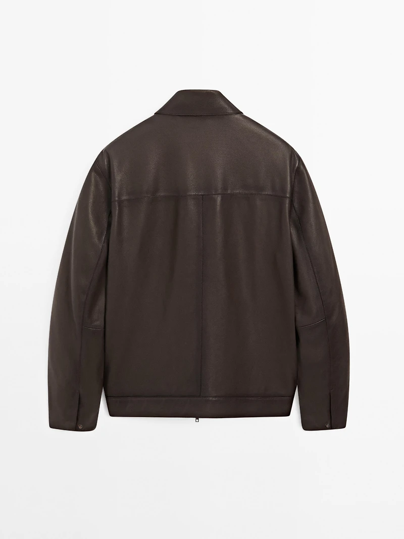 Blouson en cuir ovin nappa