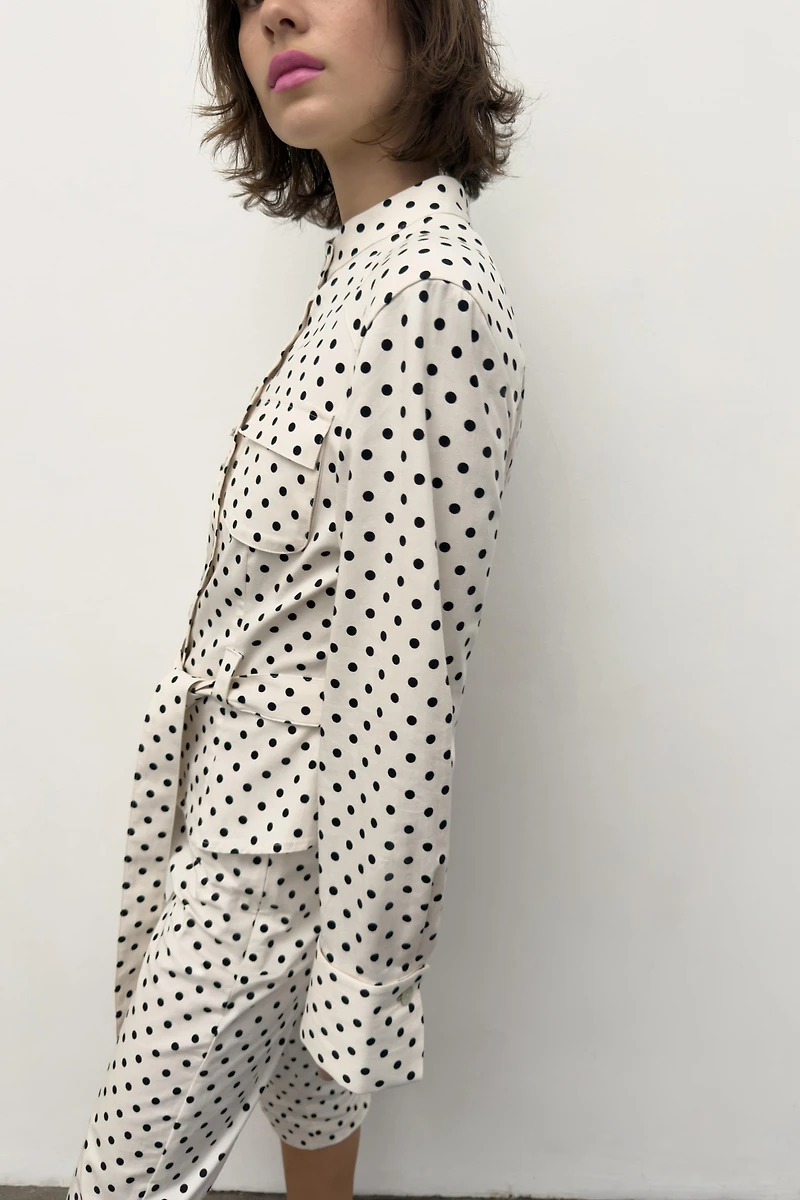 POLKA DOT SHIRT JACKET