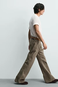CHINO WIDE FLARE FIT JEANS
