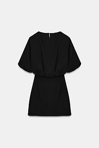 SHORT PUFF SLEEVE DRESS