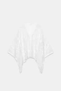 ZW COLLECTION EMBROIDERED CAPE BLOUSE