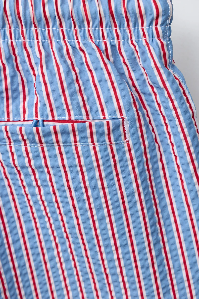 1-6 YEARS / STRIPED SWIM SHORTS