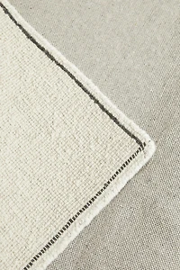 RECTANGULAR BOUCLÉ WOOL AREA RUG