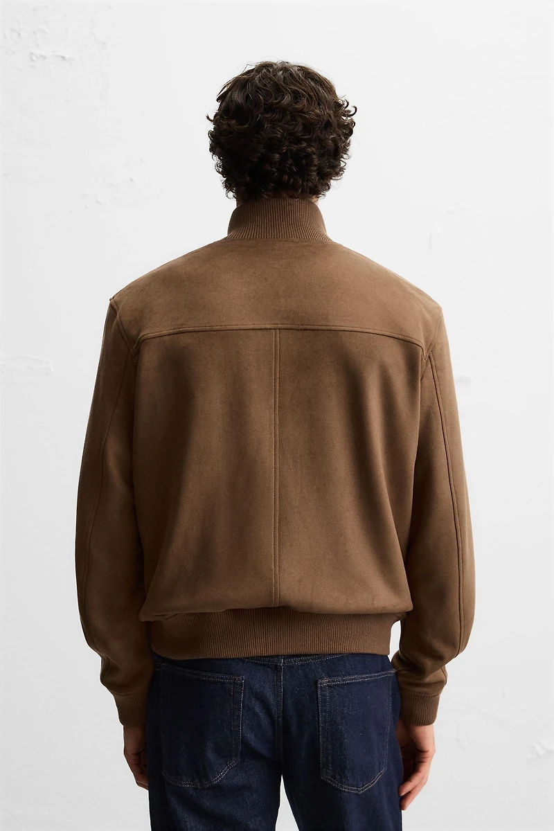 BLOUSON EFFET DAIM