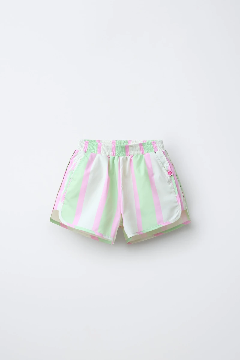 WATER REPELLENT STRIPED SHORTS