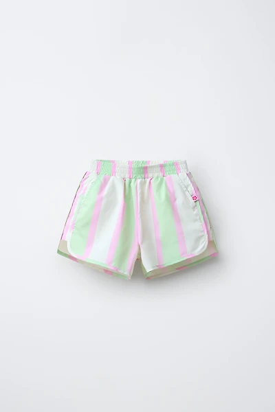 WATER REPELLENT STRIPED SHORTS