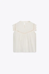 ZW COLLECTION RUFFLED CHEST SHIRT