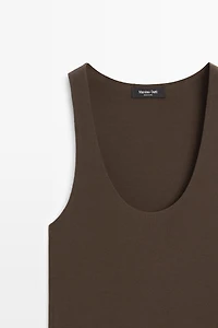 Midi dress with puffed detail