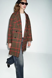 MANTEAU OVERSIZE À CARREAUX
