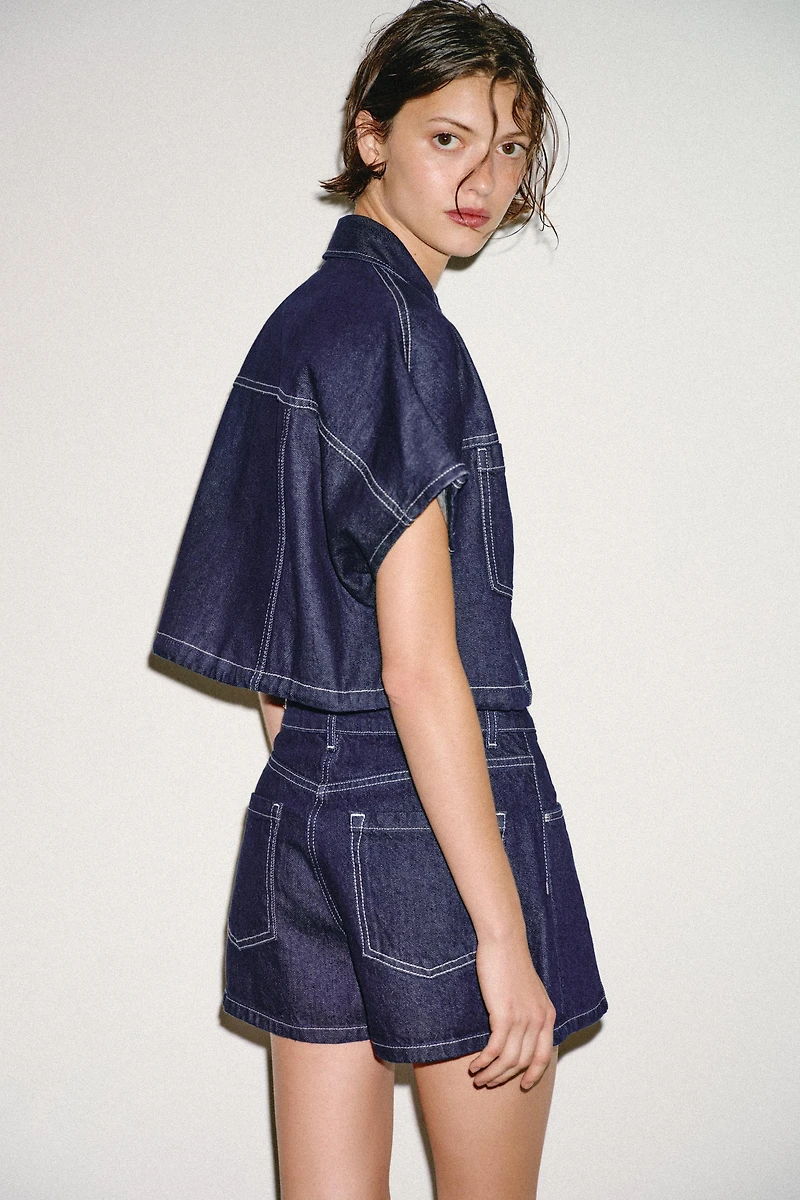 Z1975 CROPPED DENIM SHIRT