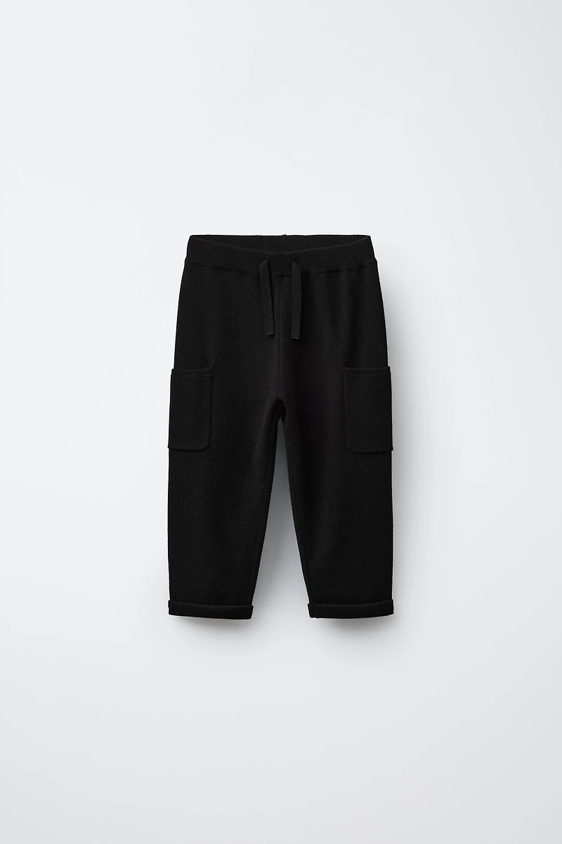 KNIT CARGO PANTS