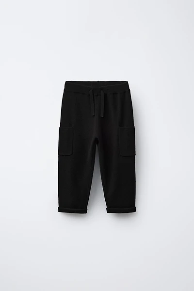KNIT CARGO PANTS