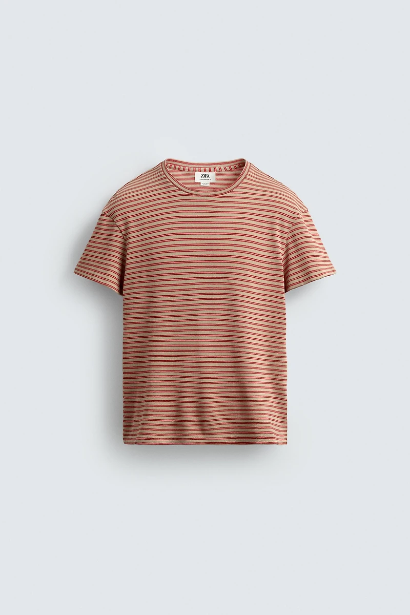 T-SHIRT JACQUARD RAYURES