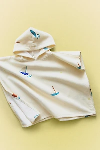 KIDS' SAILBOAT BEACH PONCHO