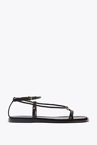 LEATHER THIN STRAP SANDALS