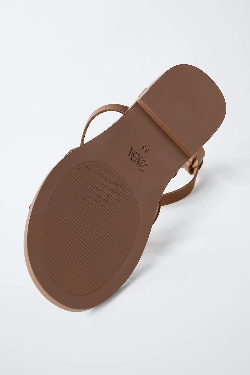 STRAPPY LEATHER SANDALS