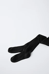 PLAIN RIBBED TIGHTS