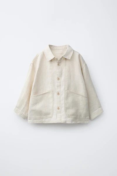 100% LINEN OVERSHIRT