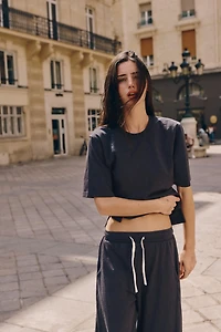 COTTON PLEATED PANTS