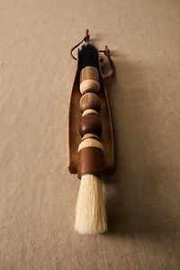 ACACIA WOOD DUSTPAN AND BRUSH SET (SET OF 2)