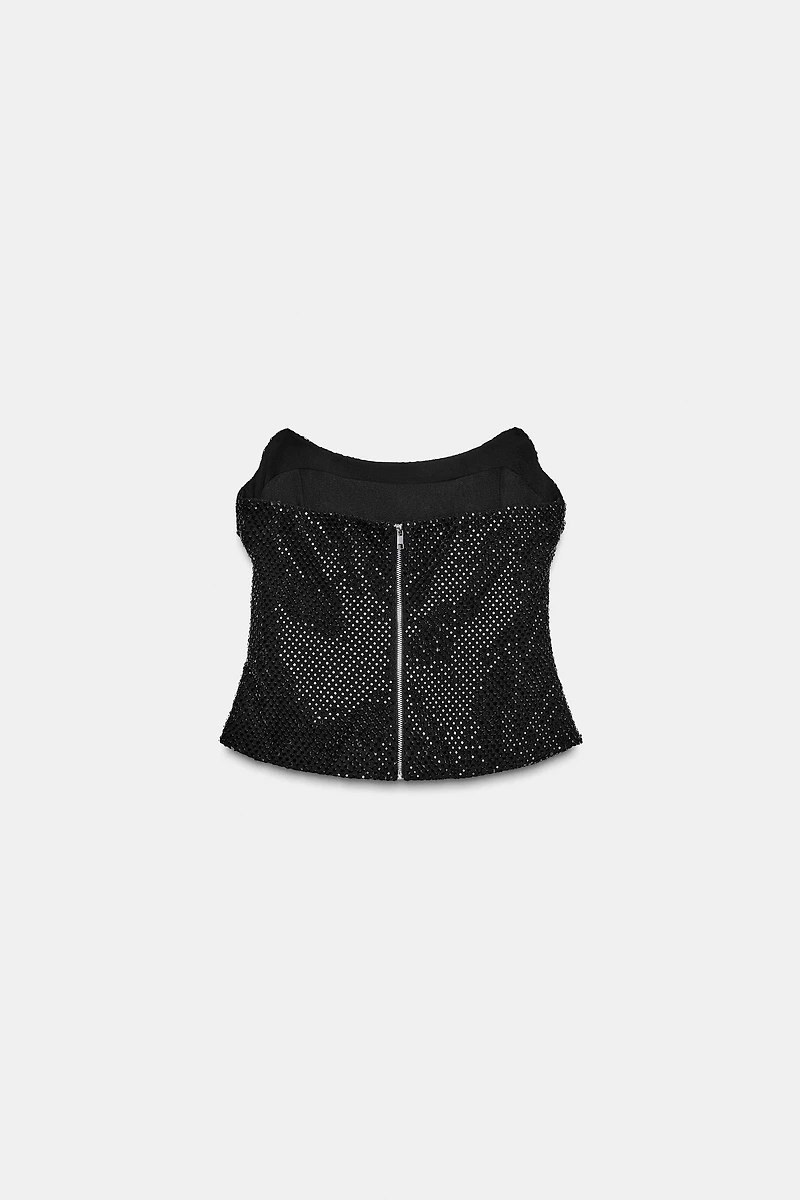 BEADED MESH TOP
