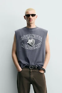 T-SHIRT SANS MANCHES IMPRIMÉ CADENAS