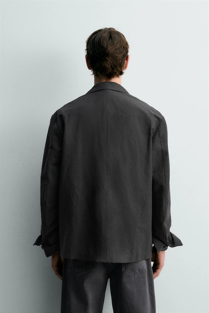 COTTON - LINEN DOUBLE BREASTED BLAZER