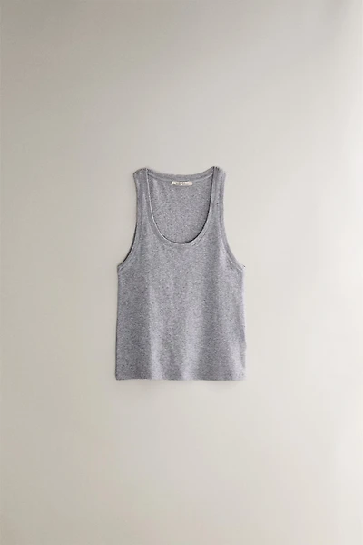 RIBBED COTTON TOP