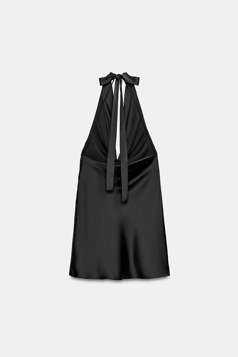 ROBE HALTER SATINÉE