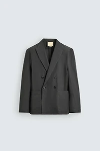 COTTON - LINEN DOUBLE BREASTED BLAZER