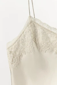 SILK BLEND LACE CAMISOLE TOP