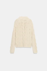 WOOL CABLE-KNIT JUMPER
