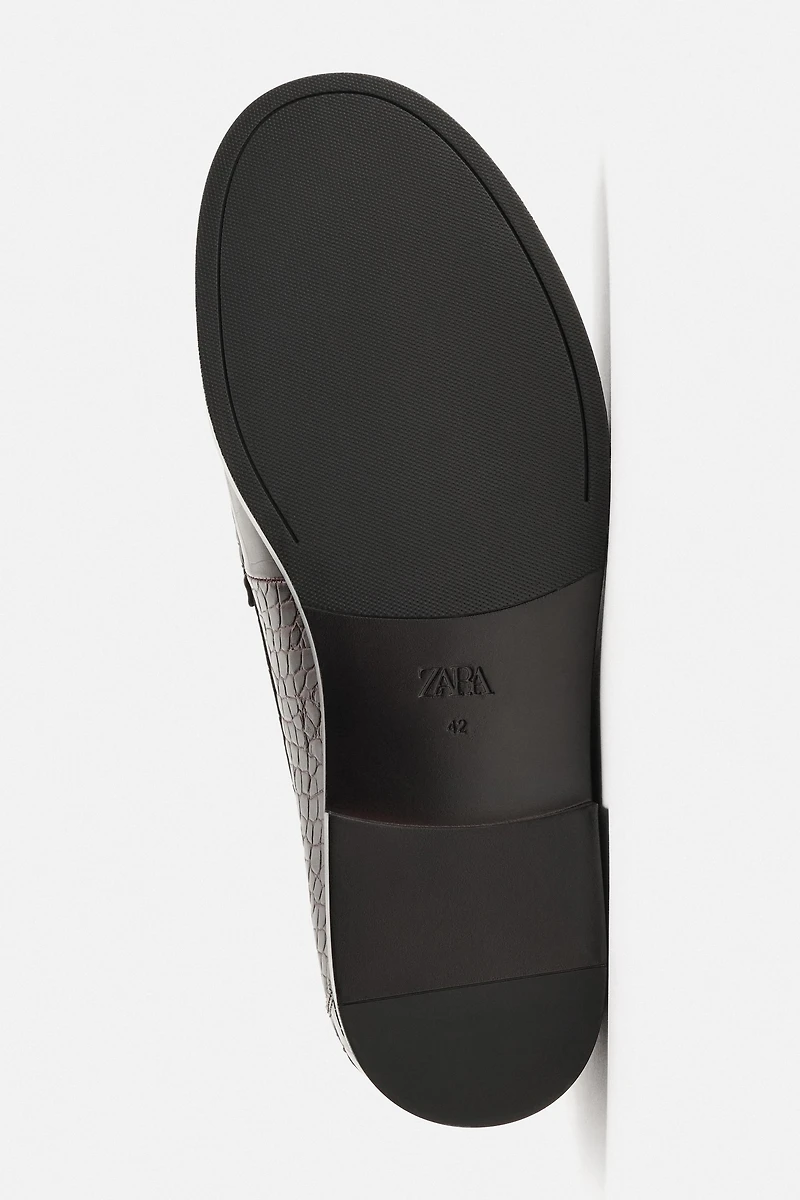 CROCODILE-EFFECT LOAFERS
