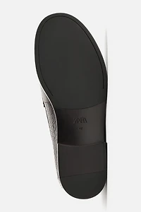 CROCODILE-EFFECT LOAFERS