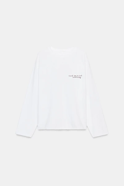 LONG SLEEVE TEXT T-SHIRT