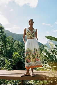 JUPE MIDI CAPE IMPRIMÉE