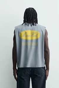 WASHED PRINTED TANK TOP