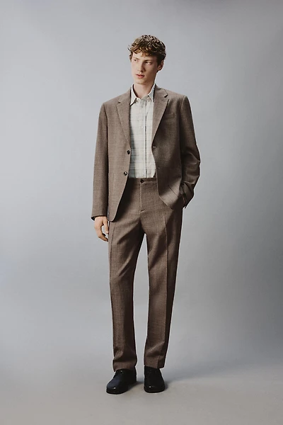 PANTALON DE COSTUME STRUCTURÉ 100% LAINE